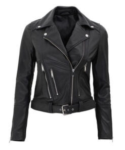 Women's Asymmetrical Motorcycle Leather Jacket
