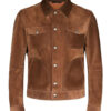 Mens Suede Brown Leather Jacket